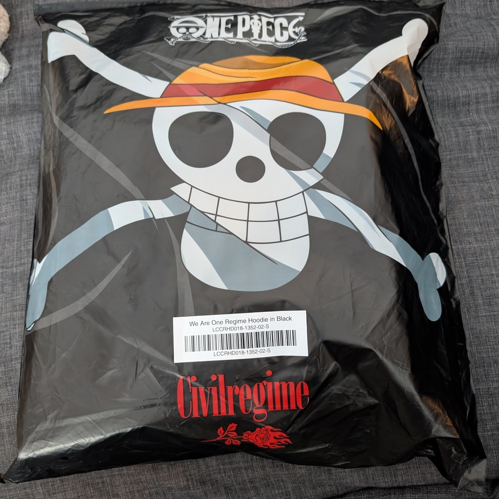 Civil Regime Black Hoodie with One Piece Graphic